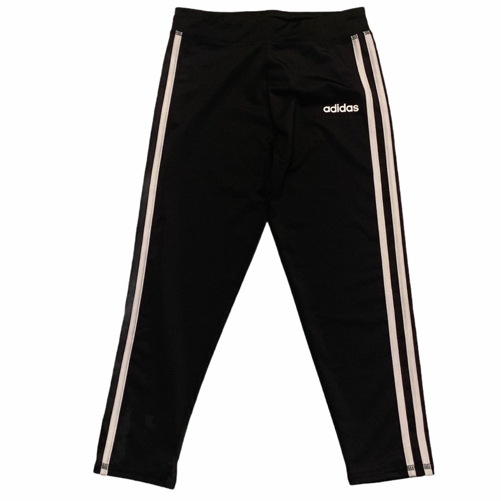 ADIDAS Kids Joggers Black with White Leg S…